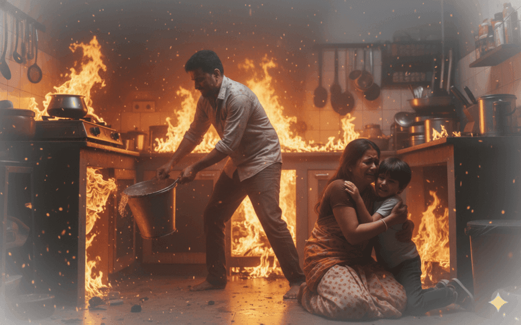 এক মুহূর্তের আগুন নষ্ট করে দিতে পারে সারা জীবনের শ্রম